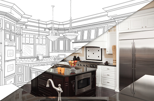 kitchen remodel rendering in Sacramento