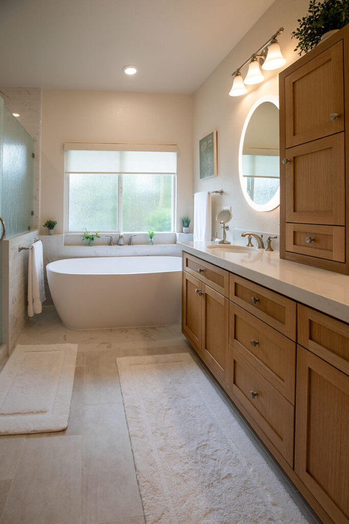 Bathroom remodel - bath tub and vanity